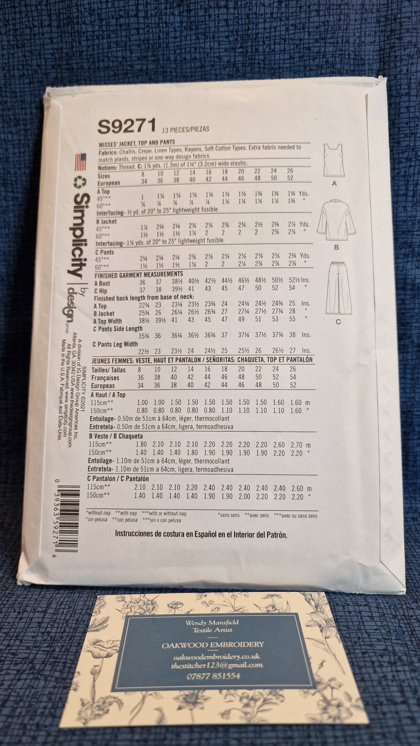 Dressmaking Pattern - Simplicity S9271 - Size 8-16