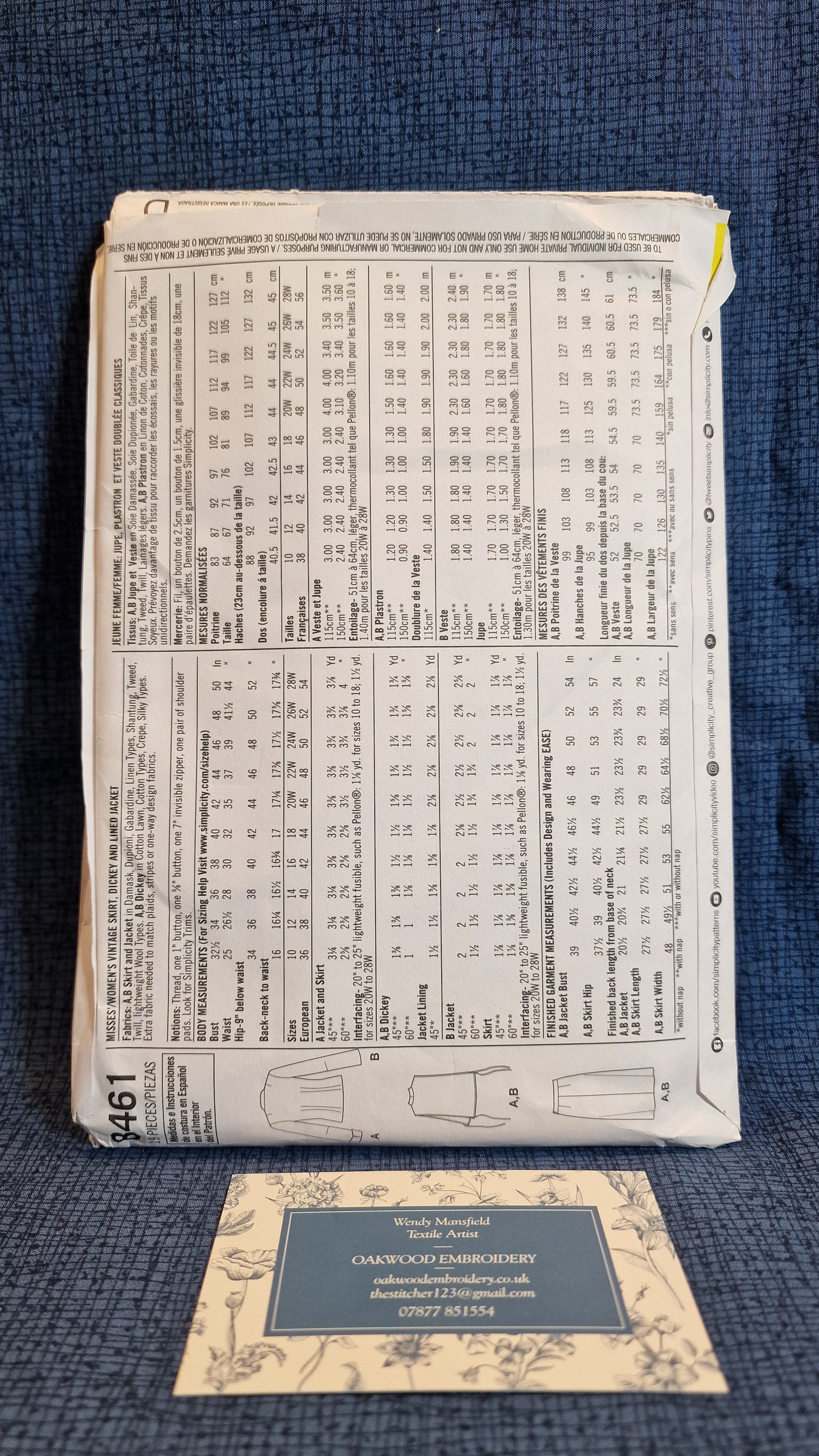 Dressmaking Pattern - Simplicity 1940s Vintage 8461 - Size 20-28