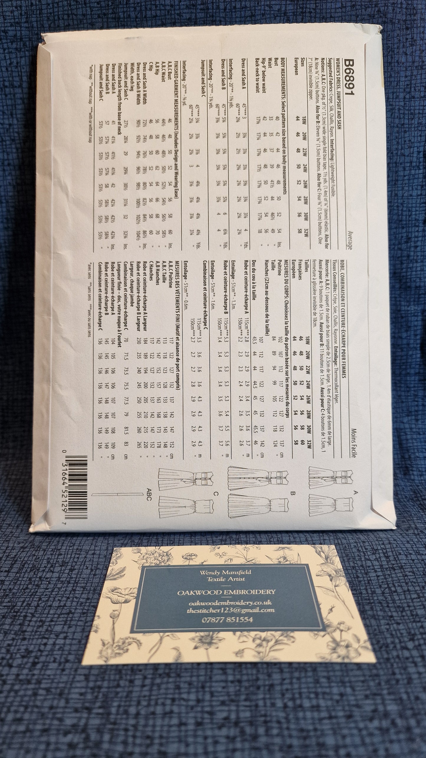 Dressmaking Pattern - Butterick - B68910 - Size 18-24