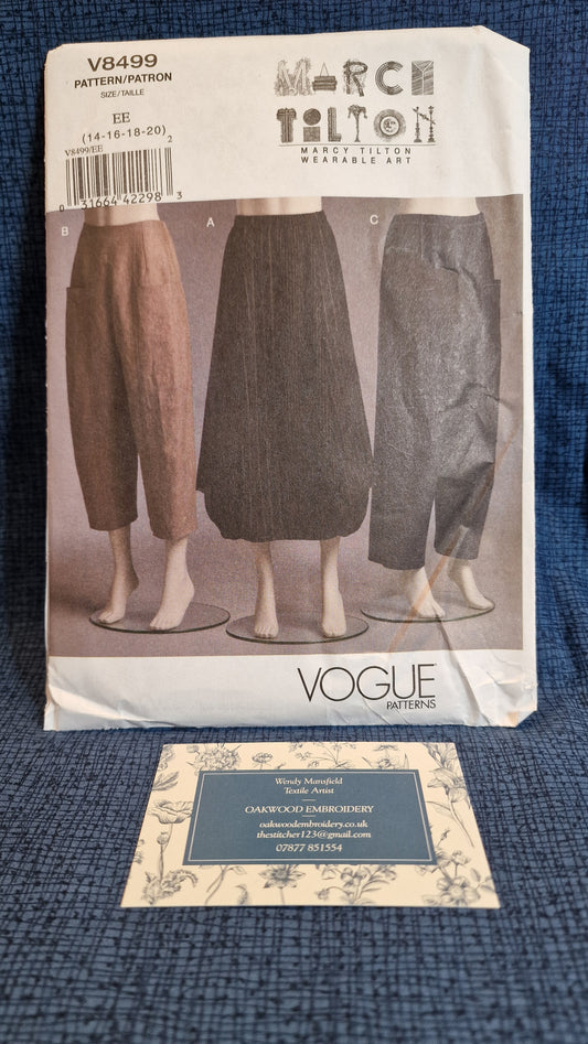 Dressmaking Pattern - Vogue Marcy Tilton Collection V8499 - Size 14-20
