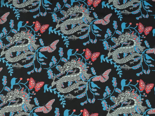Serpentine Cotton Lawn - Navy by Fabric Godmother (2024 Range)