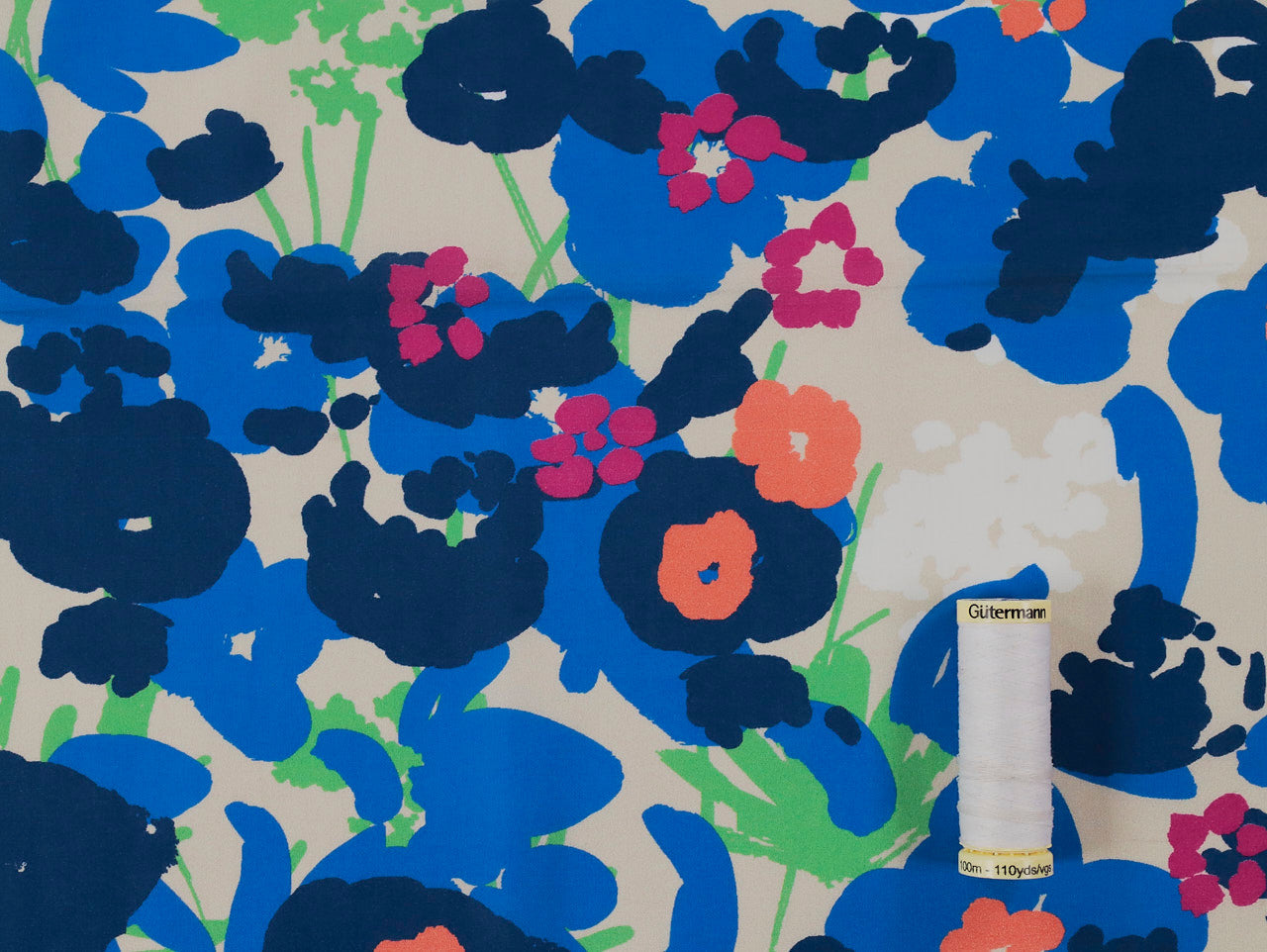 Melissa Cotton Lawn - Cobalt by Fabric Godmother (2024 Range)