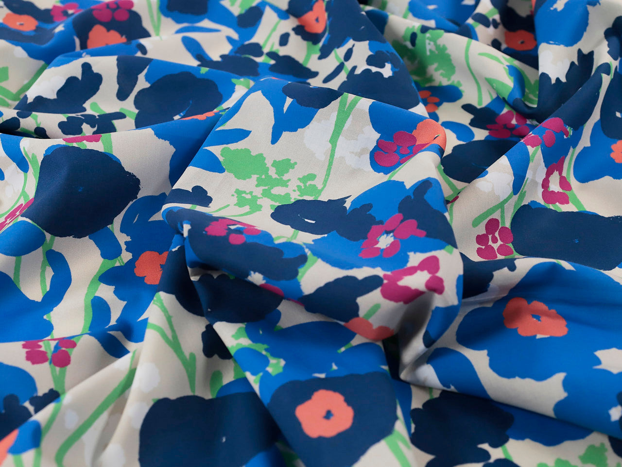 Melissa Cotton Lawn - Cobalt by Fabric Godmother (2024 Range)