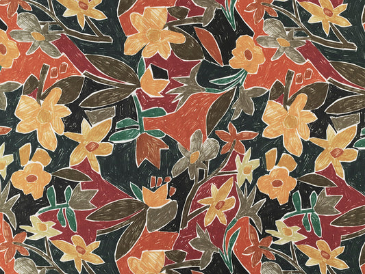 Saffron Flower Viscose & Linen - Sienna by Fabric Godmother (2024 Range)