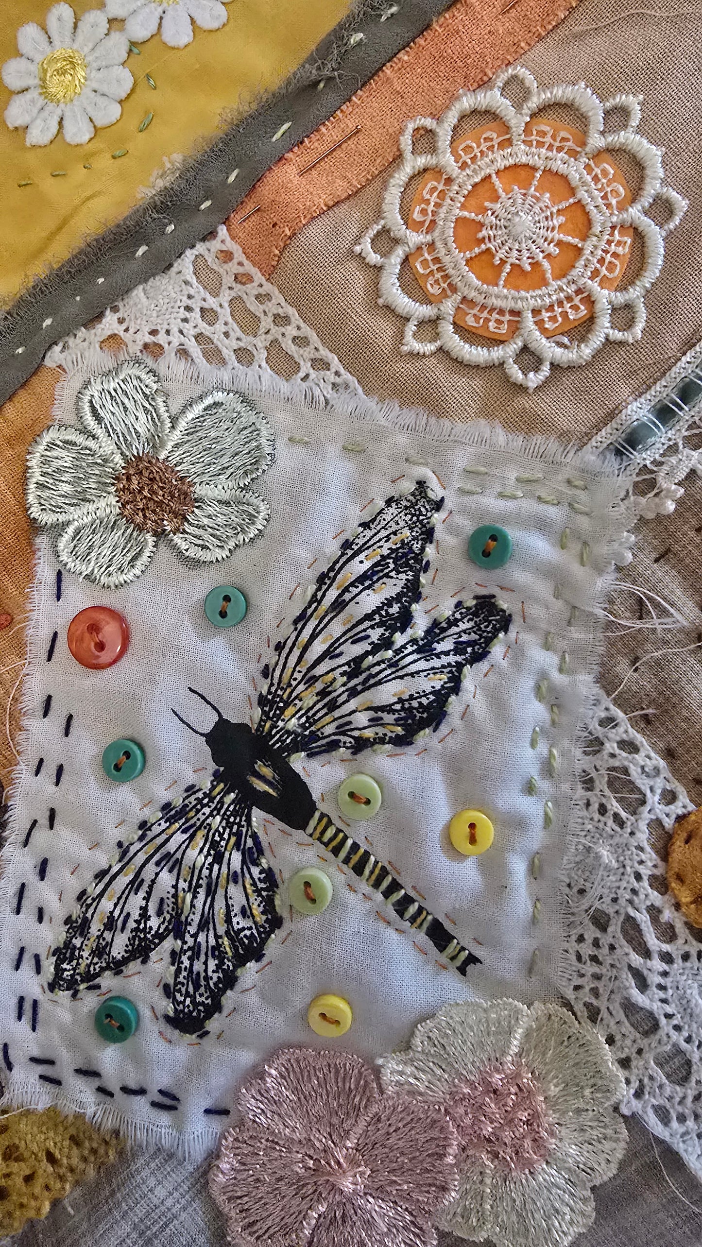 Mindful Meditation - A Slow Stitch Hanging Embroidery Kit by Wendy Mansfield