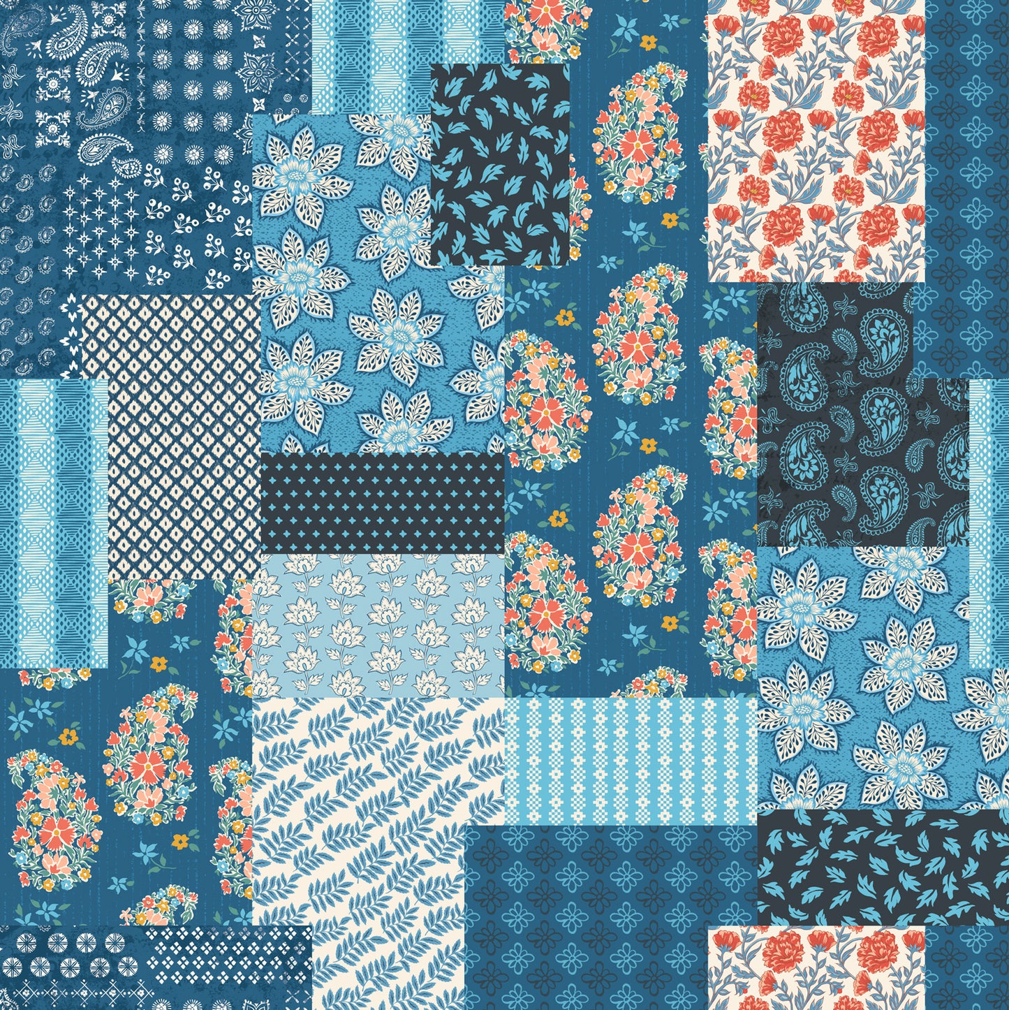 CADENCE PATCHWORK -  INDIGO - by Crystal Manning - From Moda 11919 12