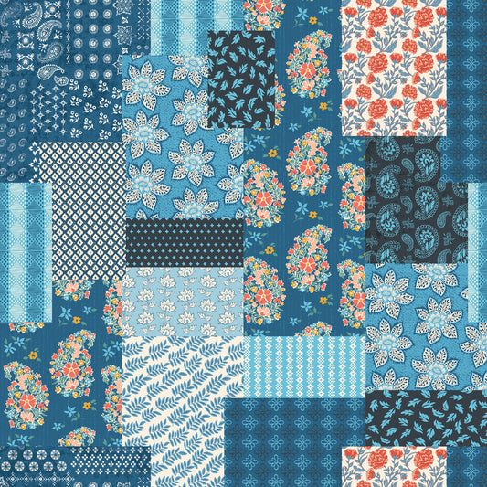 CADENCE PATCHWORK -  INDIGO - by Crystal Manning - From Moda 11919 12