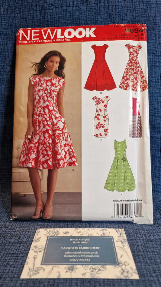 Dressmaking Pattern - New Look N 6094 - Size 8-18