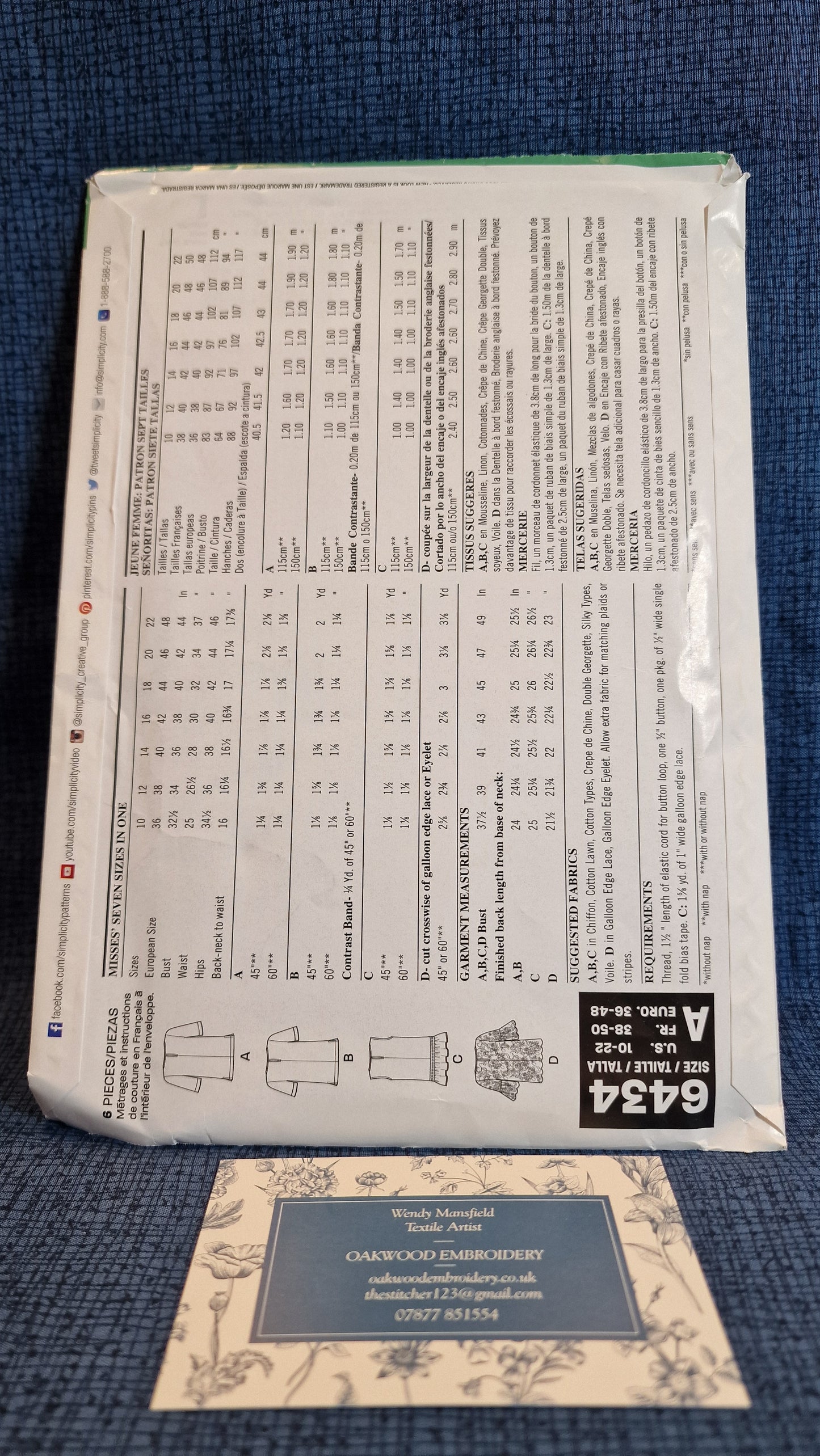 Dressmaking Pattern - New Look N 6434 - Size 10-22