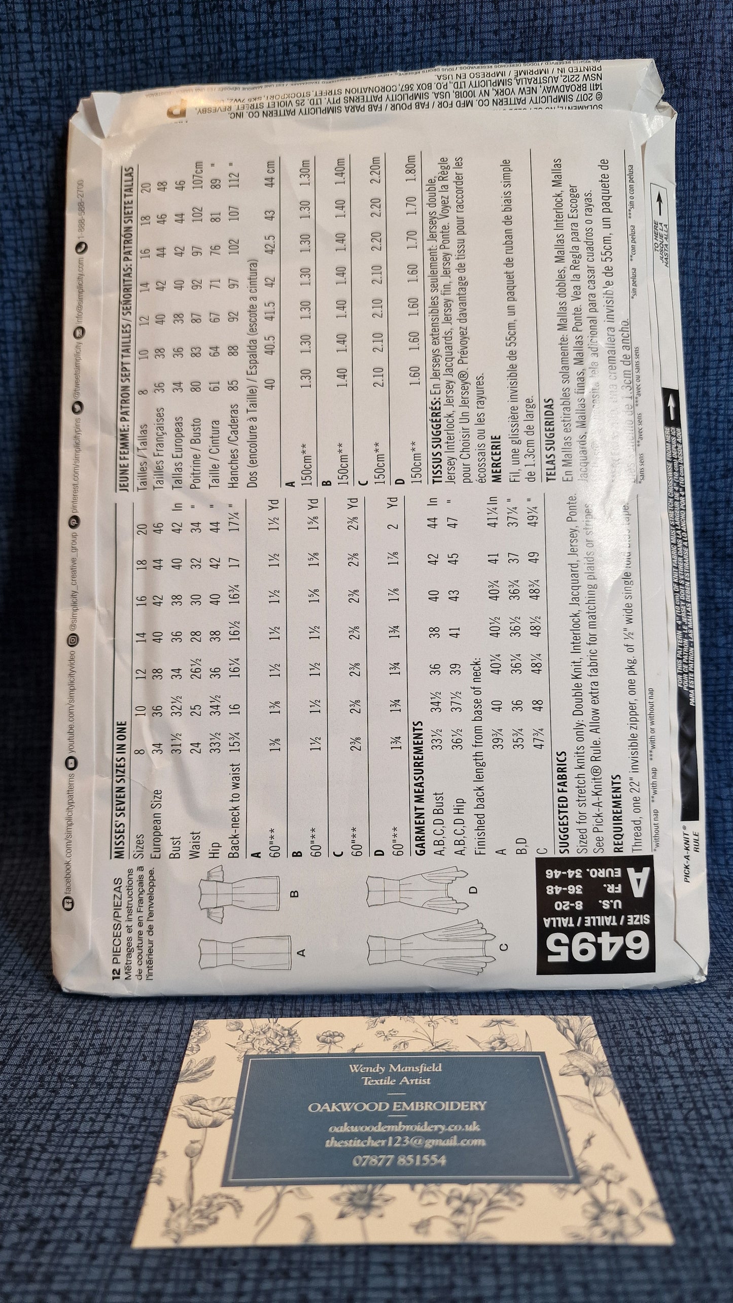 Dressmaking Pattern - New Look N 6495 - Size 8-20