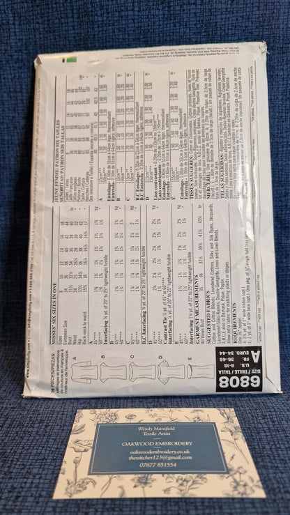 Dressmaking Pattern - New Look N 6808 - Size 8-18