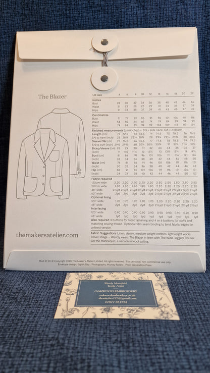 Dressmaking Pattern - The Maker's Atelier - The Blazer