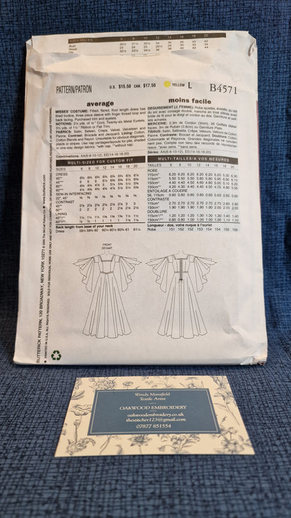 Dressmaking Pattern - Butterick - Costume B4571 - Size 14-20