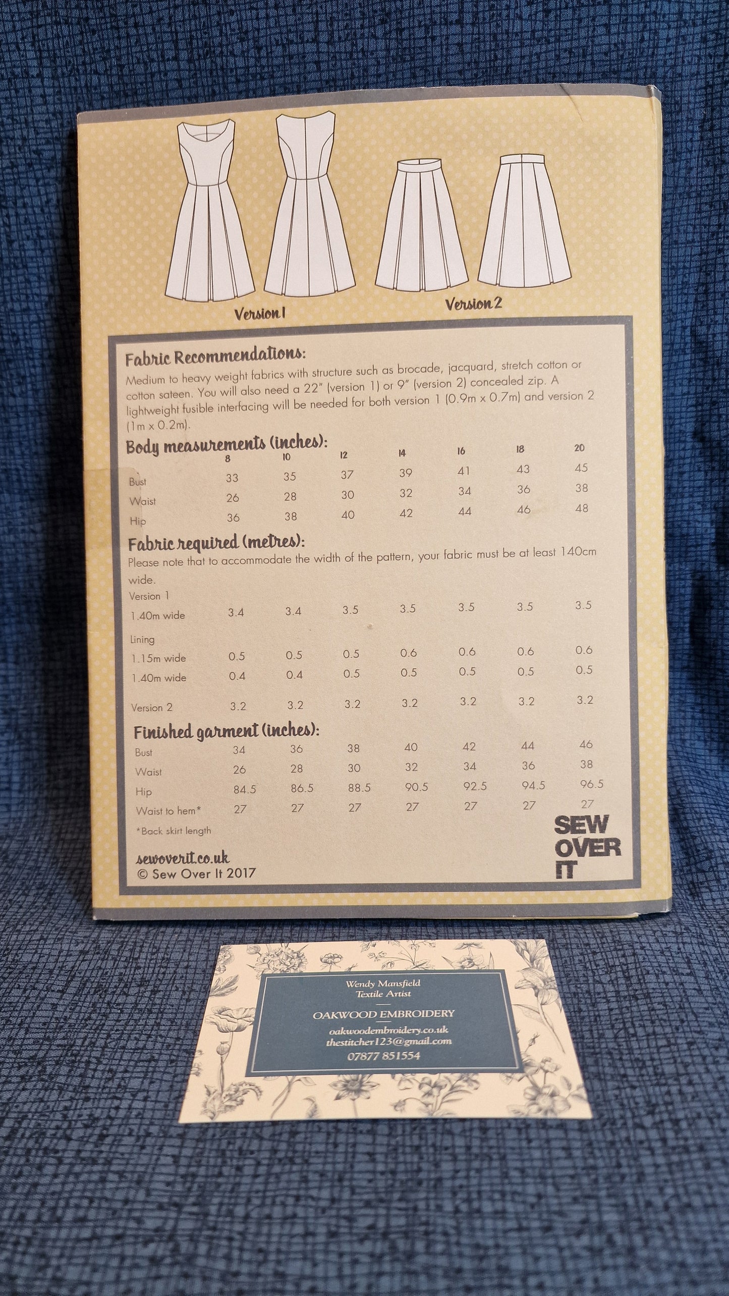 Dressmaking Pattern - Sew Over It - Elsie Dress - Size 8-20