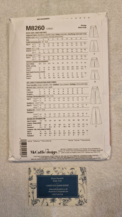 Dressmaking Pattern - McCall's - Melissa Watson for Palmer / Pletsch - M8260 - Sizes 16-24
