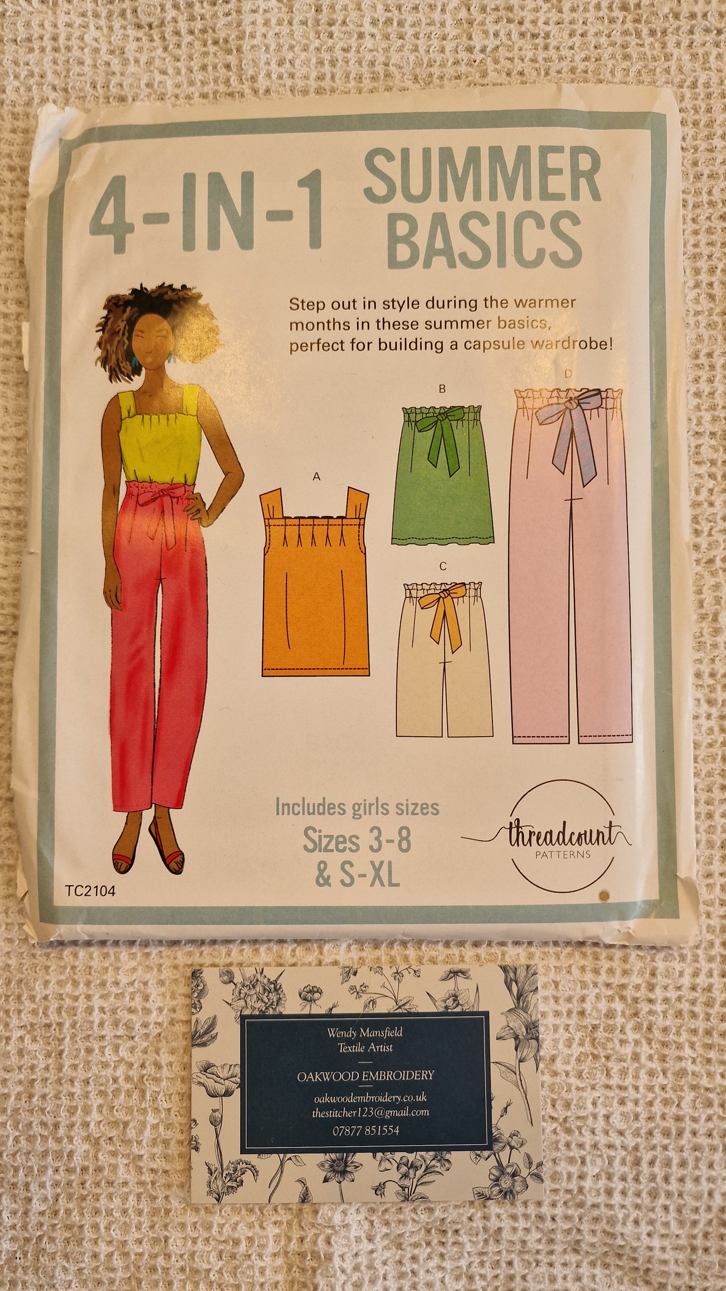 Dressmaking Pattern - Threadcount Patterns - Summer Basics 4 in 1 - Size S-XL & Girls Size 3-8