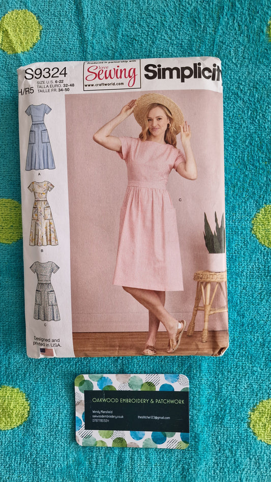 Dressmaking Pattern - Simplicity S9324 - Size 6-22
