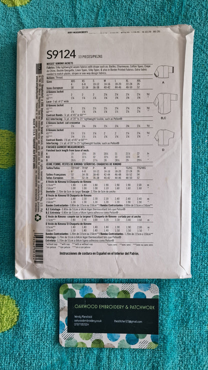 Dressmaking Pattern - Simplicity S9124 - Size XXS to XXL