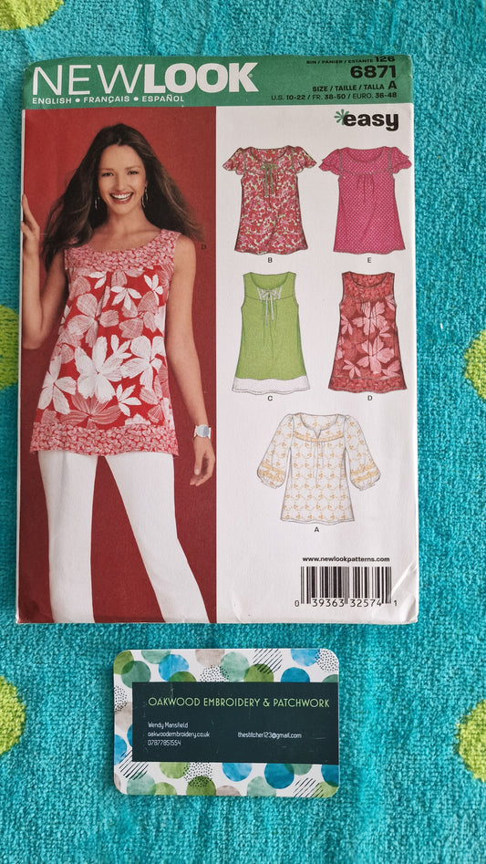 Dressmaking Pattern - New Look 6871 - Size 10 to 22
