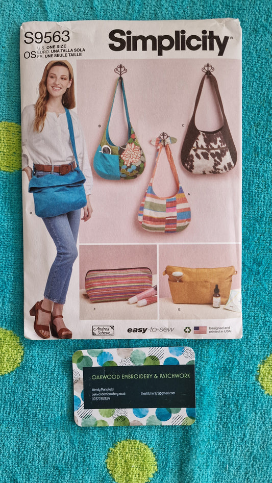 Bag Pattern - Simplicity S9563 - One Size