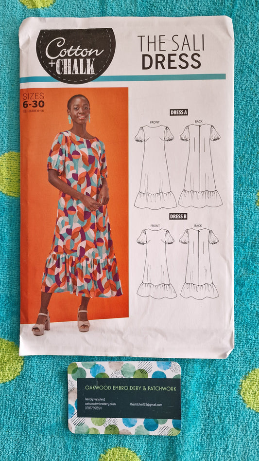 Dressmaking Pattern - Cotton + Chalk - The Sali Dress - Size 6 -30