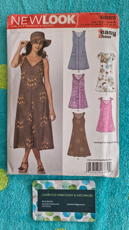 Dressmaking Pattern - New Look 6889 - Size 8 to 18