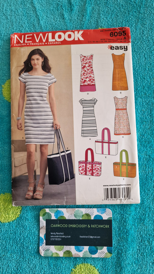 Dressmaking Pattern - New Look 6095 Dress - Size 10 to 22