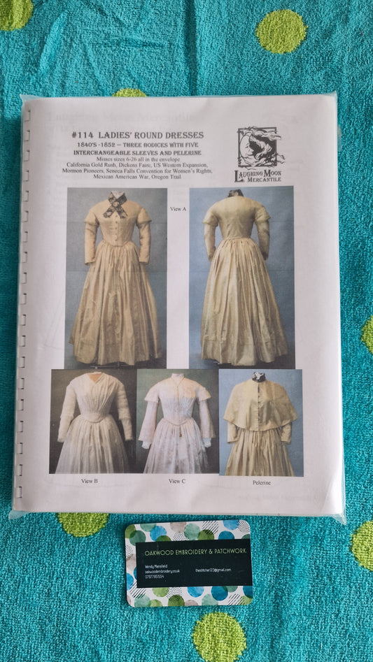 Dressmaking Pattern - Laughing Moon Mecantile No. # 114 Ladies Round Dresses - Size 6 to 26