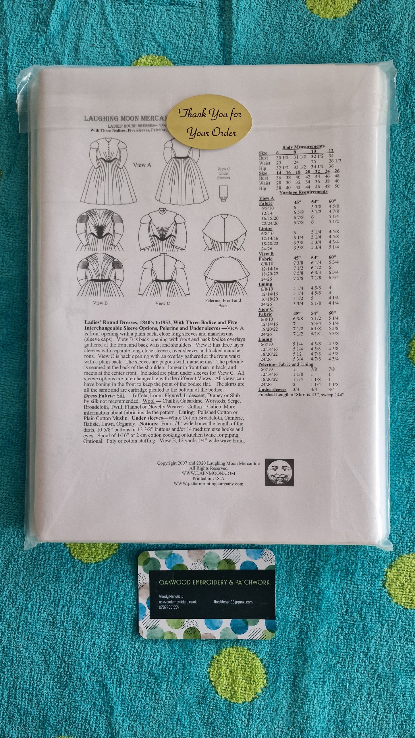 Dressmaking Pattern - Laughing Moon Mecantile No. # 114 Ladies Round Dresses - Size 6 to 26