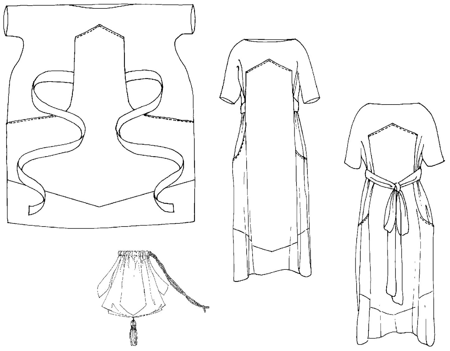Folkwear Pattern - Paris Promenade Dress 261