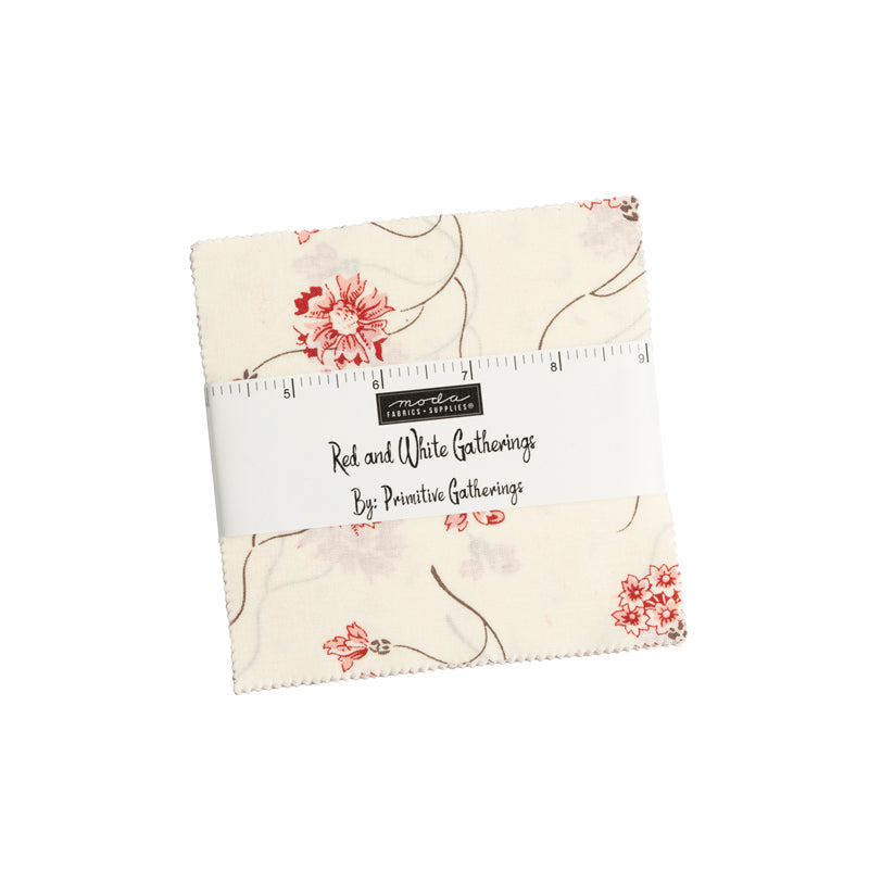 RED AND WHITE GATHERINGS - Charm Pack - Moda Stock Code PP49190