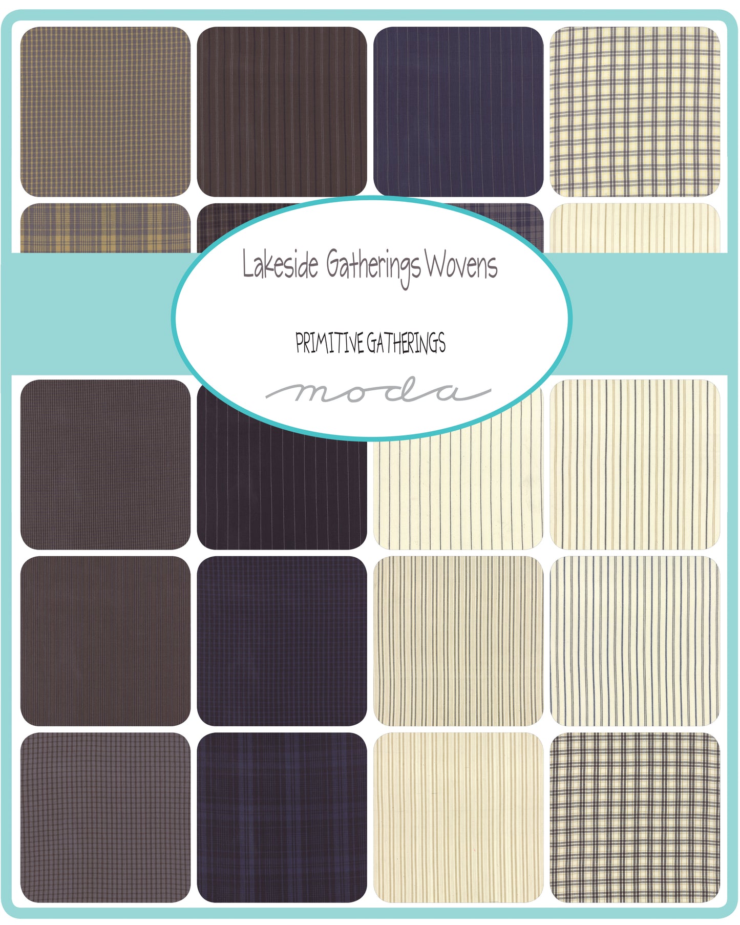 Lakeside Gatherings Wovens/Flanel Collection - By Primitive Gatherings - From Moda Fabrics