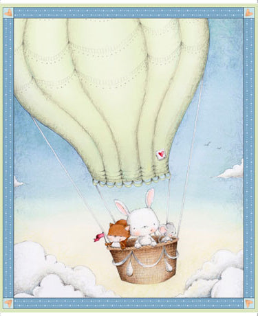 Balloon Treasures Fabric Panel by Stacey Yacula for Quilting Treasures