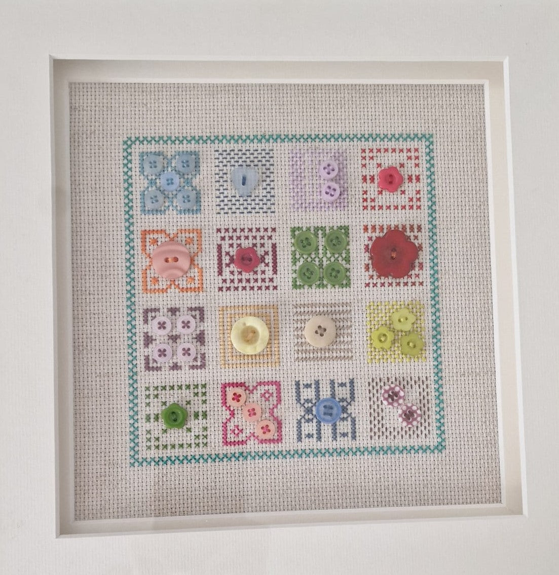 Button Sampler No. 1 - A Cross Stitch Embroidery Kit by Wendy Mansfiel ...