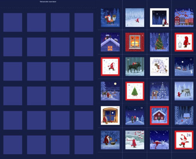 Lewis & Irene Tomten & Friends 1 Yard Advent Panel - D# CE11