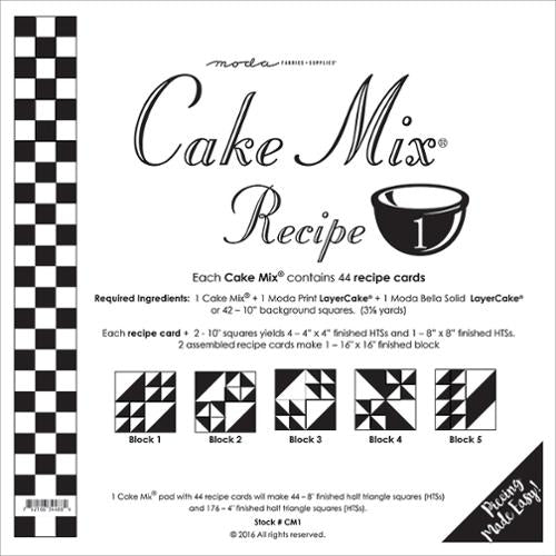 Moda Cake Mix Recipe Pack 1 - CM1 Moda #1