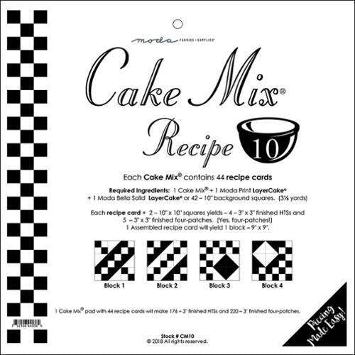 Moda Cake Mix Recipe Pack 10 - CM1 Moda #10