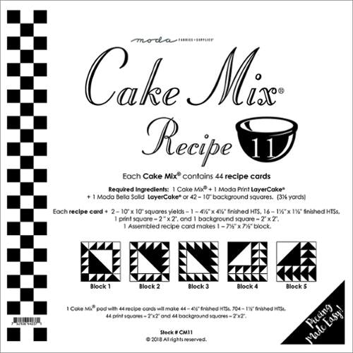 Moda Cake Mix Recipe Pack 11 - CM1 Moda #11