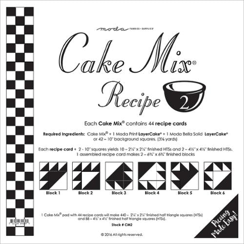 Moda Cake Mix Recipe Pack 2 - CM1 Moda #2