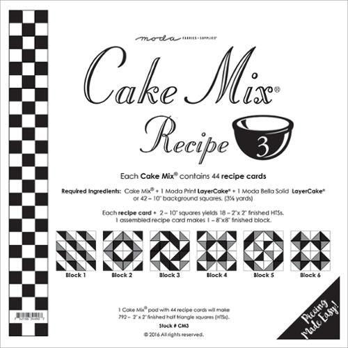 Moda Cake Mix Recipe Pack 3 - CM1 Moda #3