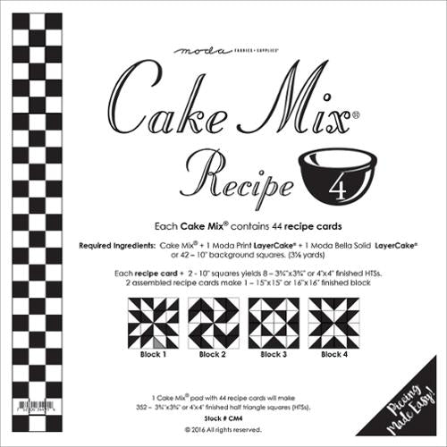 Moda Cake Mix Recipe Pack 4 - CM1 Moda #4