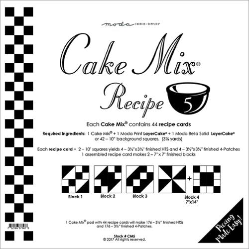 Moda Cake Mix Recipe Pack 5 - CM1 Moda #5