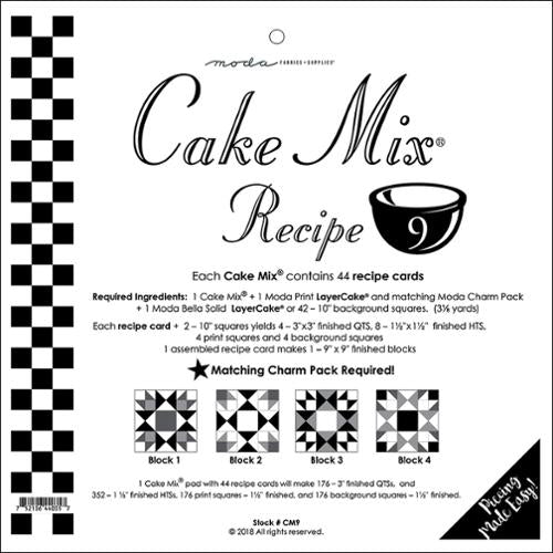 Moda Cake Mix Recipe Pack 9 - CM1 Moda #9