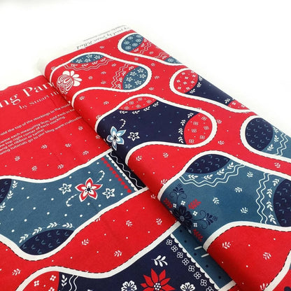 Scandi Christmas Stocking Bunting Panel by Stuart Hillard
