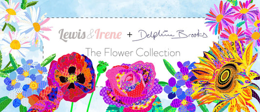 Delphine Brooks Flower Panel Collection - From Lewis and Irene - Code DBxx