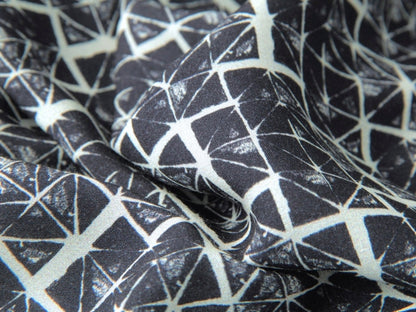 Boxes Viscose Lawn - Indigo by Fabric Godmother (2022 Range)
