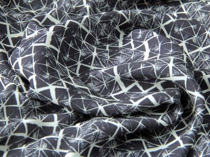 Boxes Viscose Lawn - Indigo by Fabric Godmother (2022 Range)