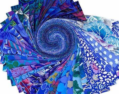 Free Spirit Kaffe Fassett Collective Jelly Roll - Classic plus Lake - FSJR46 FB4DRGP.LAKE