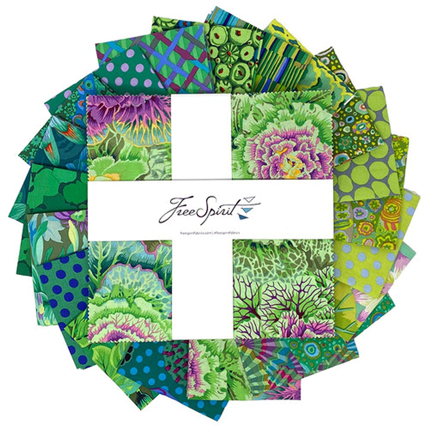 Free Spirit Kaffe Fassett Collective Classic Plus Meadow - Layer Cake - FB610GP.MEADOW