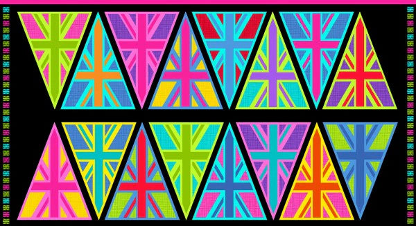 London Revival Funky Union Jack Bunting by Makower UK 2454